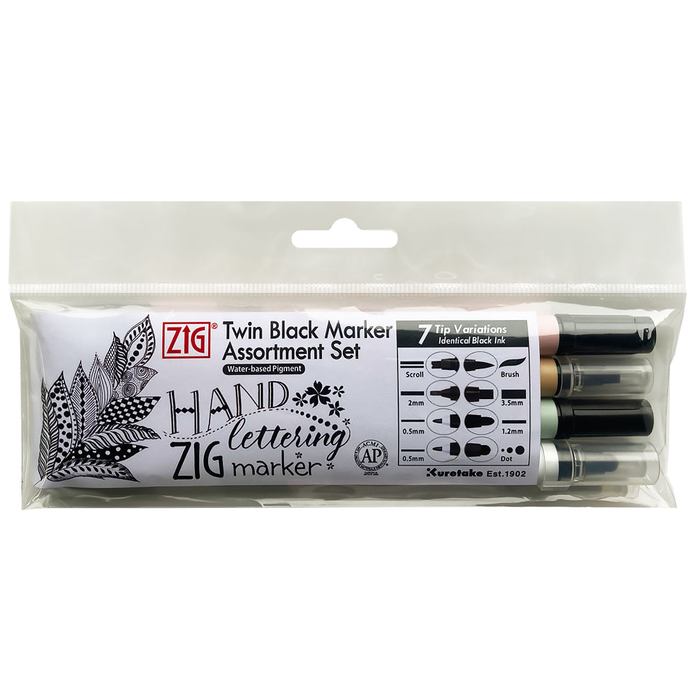 Twin Black Marker Assortment Set image 0