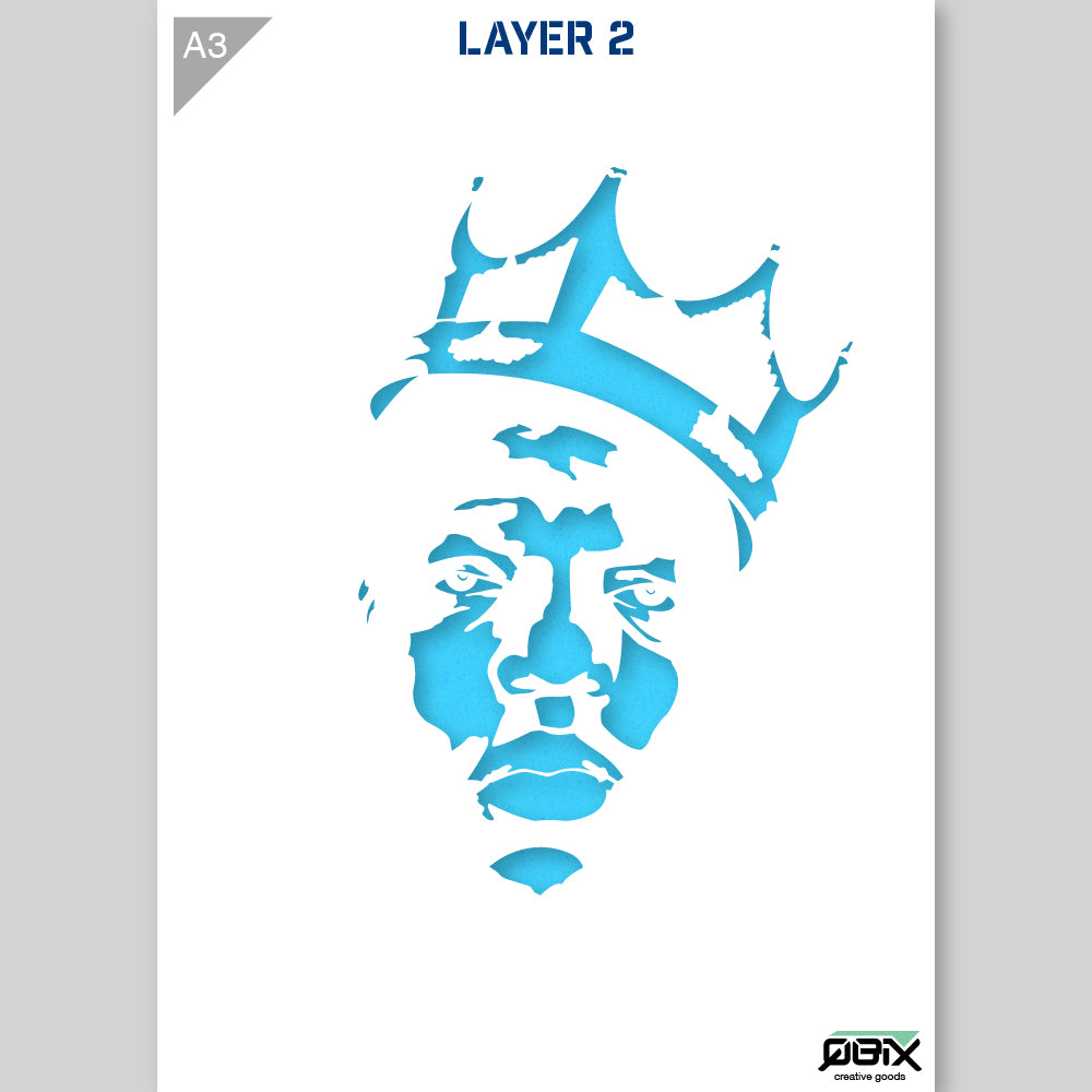QBIX Stencil 2 Layer - Plastic - Idols - Notorious BIG image 2