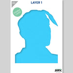 QBIX Stencil 2 Layer - Plastic - Idols - Tupac image 3