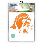 QBIX Stencil 2 Layer - Plastic - Animals - Gorilla image 0