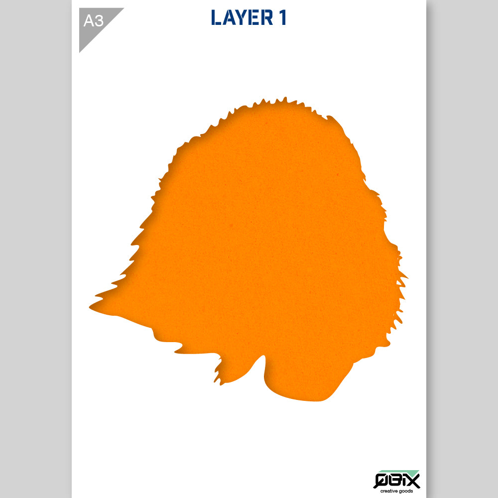 QBIX Stencil 2 Layer - Plastic - Animals - Gorilla image 2