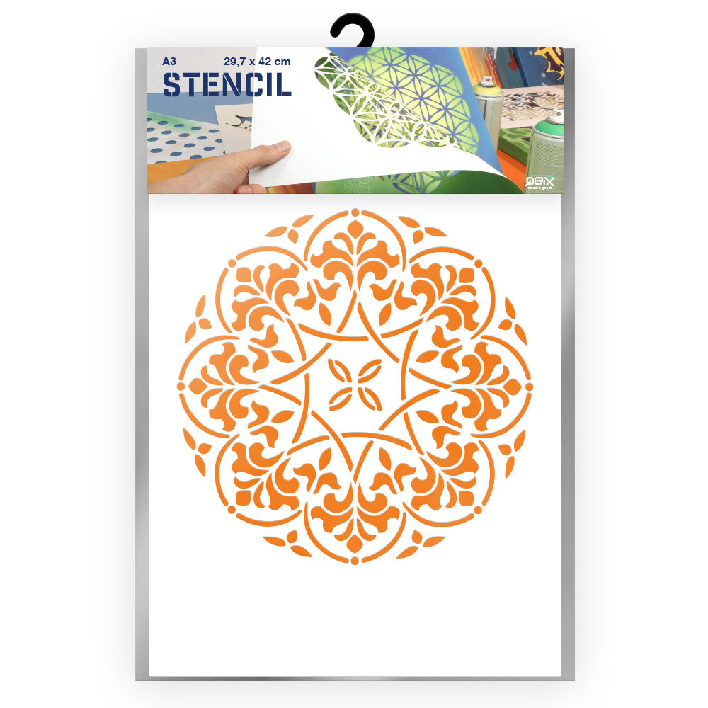 QBIX Stencil 1 Layer - Plastic - Mandala 10 image 0