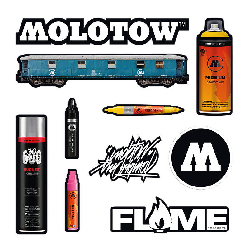 MOLOTOW™ Die Cut Sticker Set (10pc)