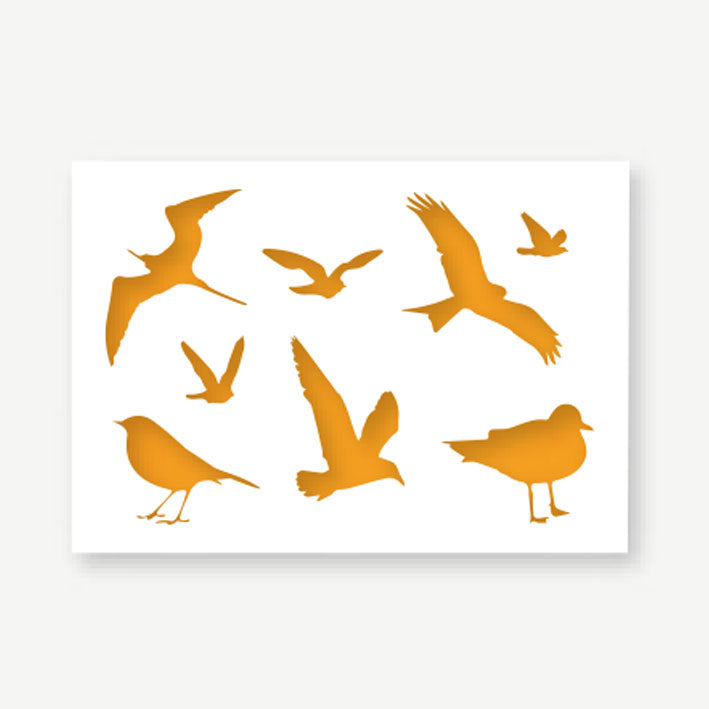QBIX Stencil 1 Layer - Plastic - Animals - Bird Silhouettes image 0