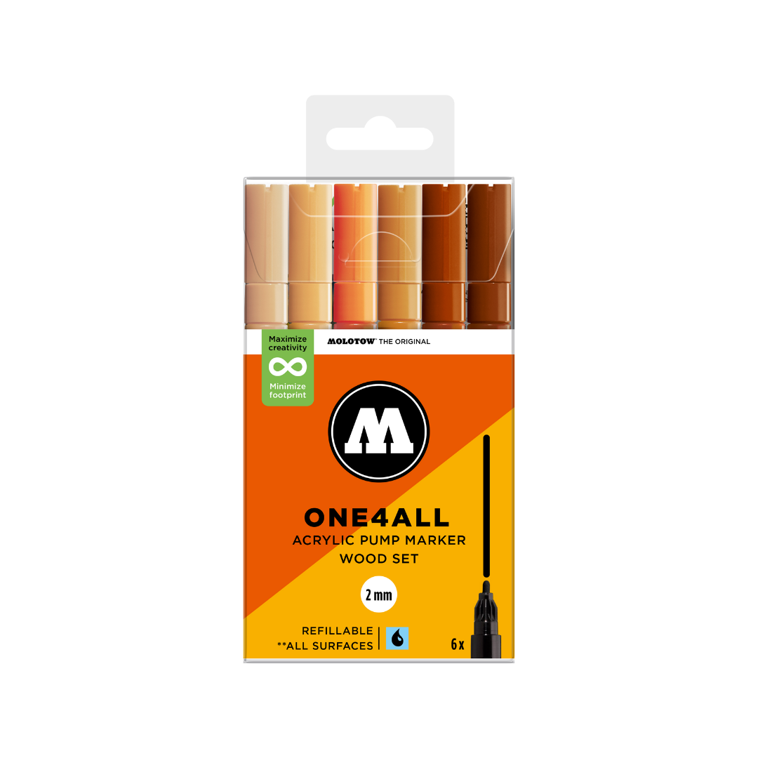 MOLOTOW ONE4ALL Marker Set 127HS - Wood image 0