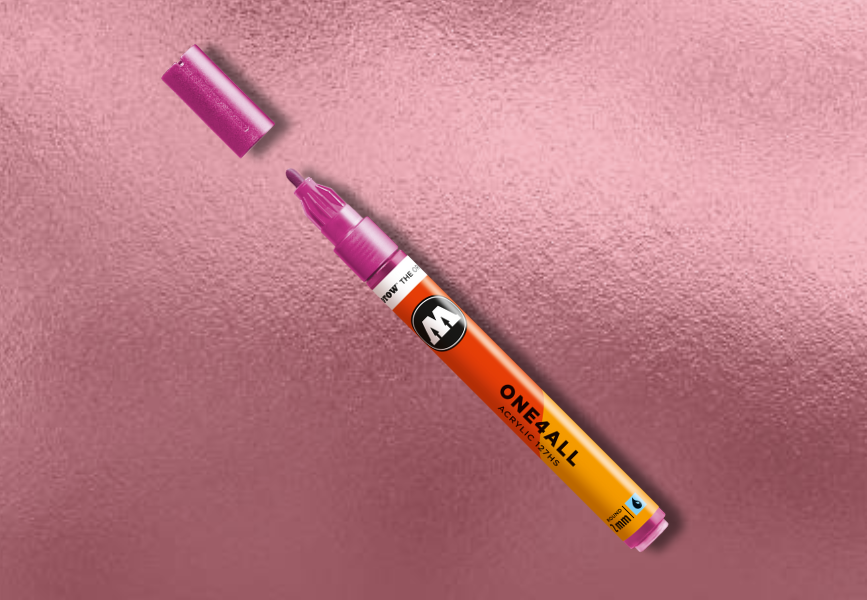 MOLOTOW ONE4ALL Marker 127HS - 225 Metallic Pink image