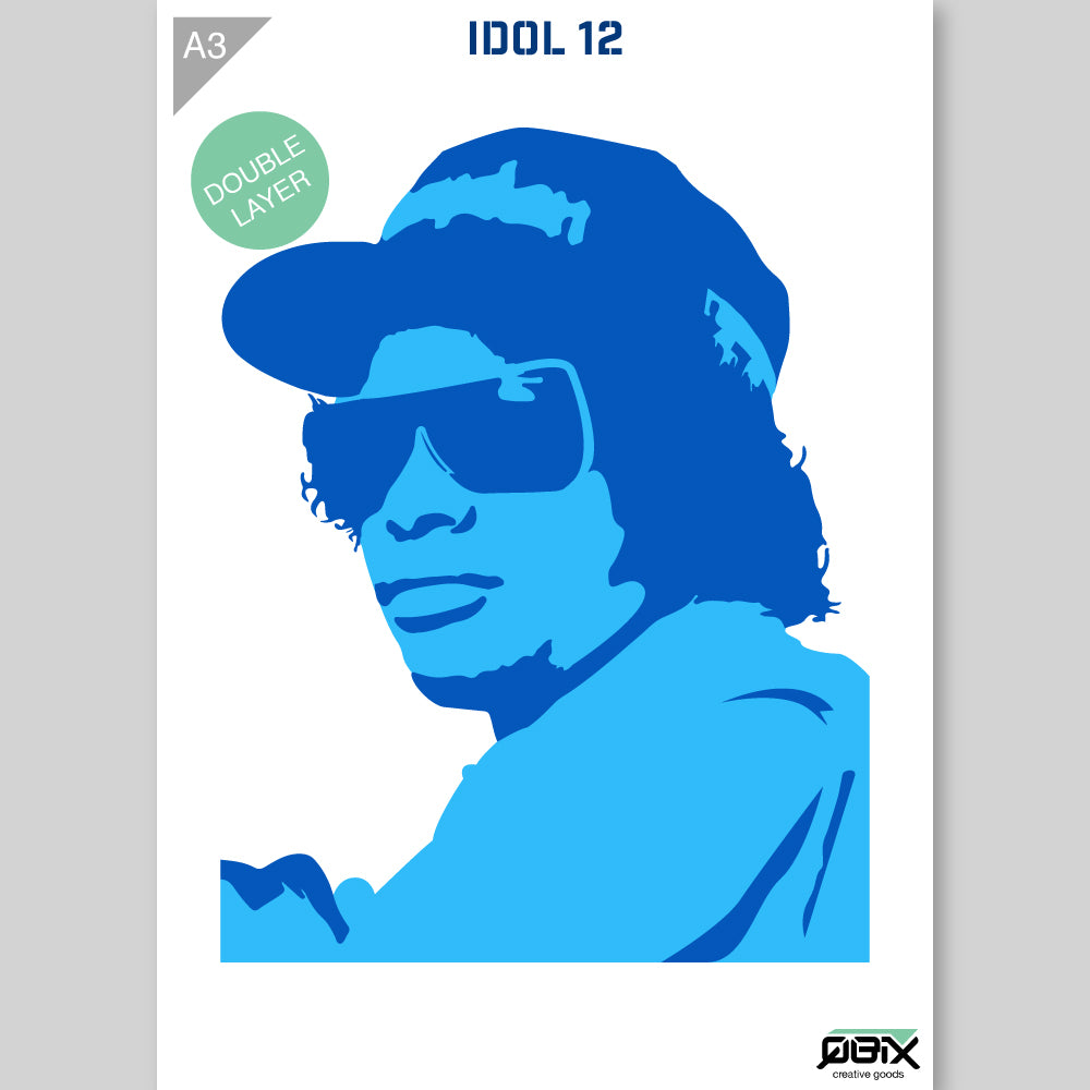 QBIX Stencil 2 Layer - Plastic - Idols - Eazy-E image 1