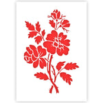 QBIX Stencil 1 Layer - Plastic - Nature - Wild Flower II image 0