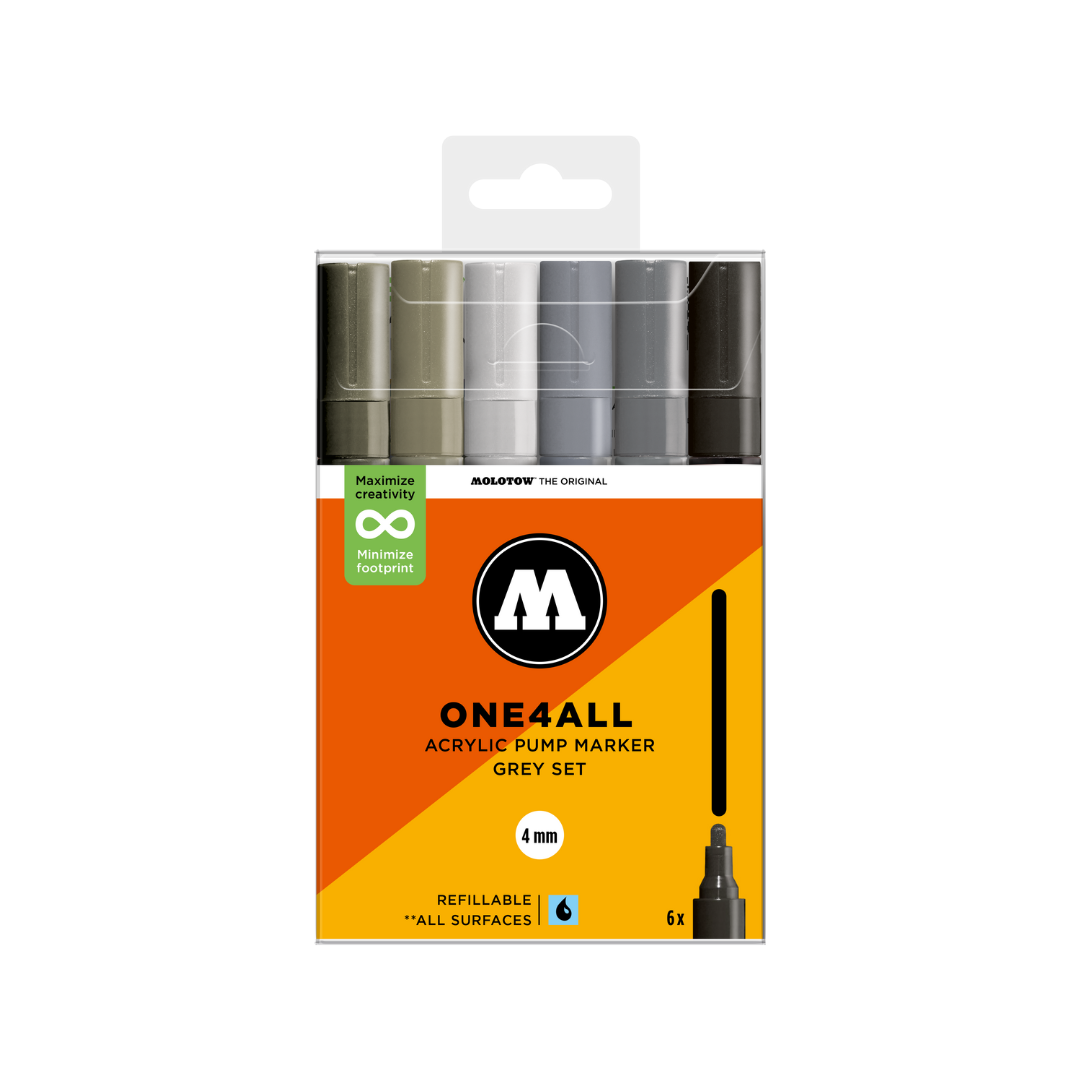 MOLOTOW ONE4ALL Marker Set 227HS - Grey image 0