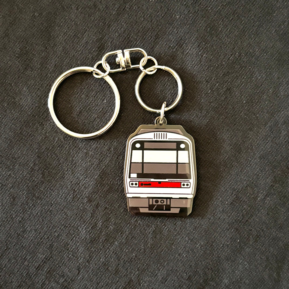 Enamel Train Keyring - PER A Series image 0