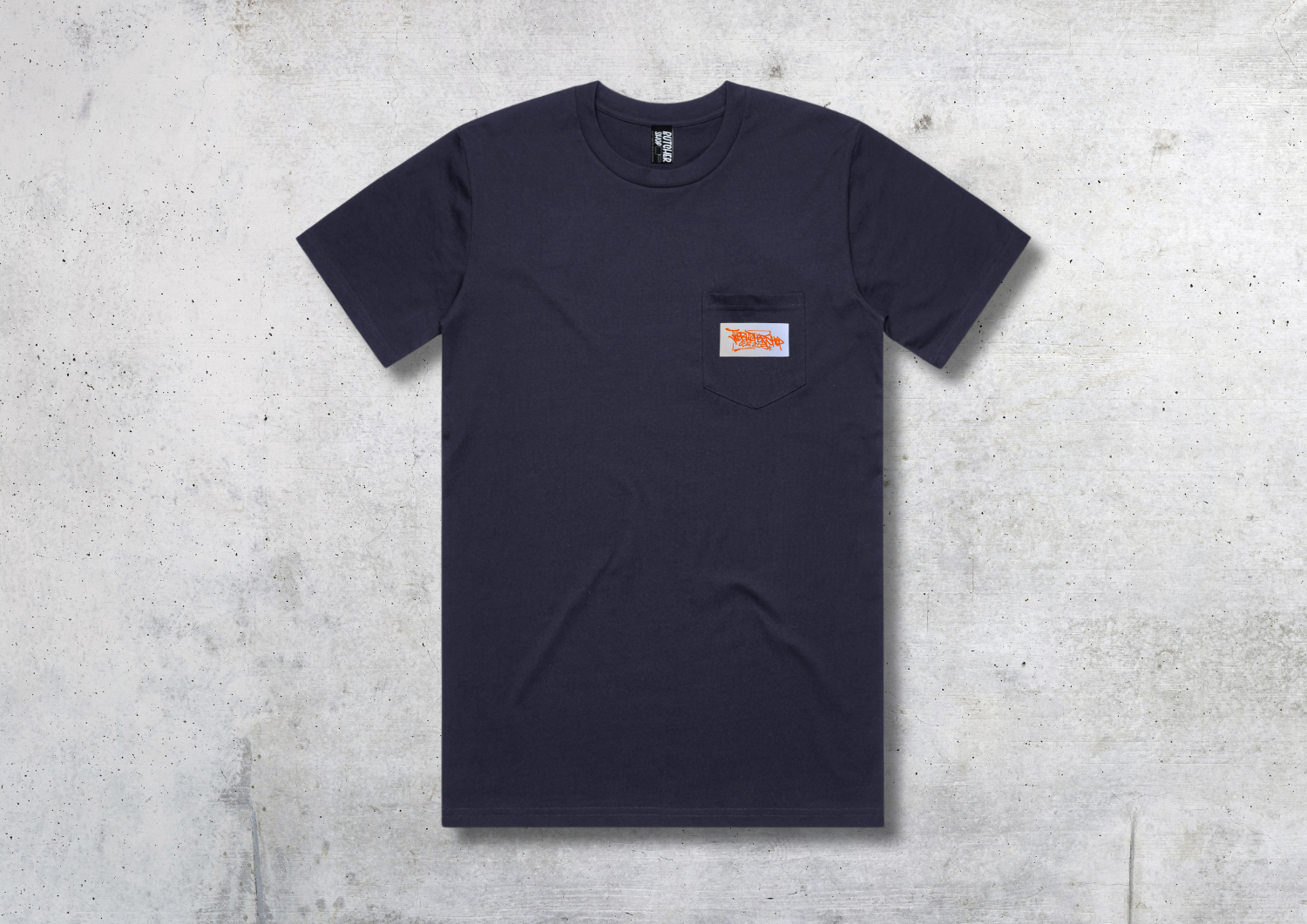 Butcher Tag Pocket Tee - Navy image 0