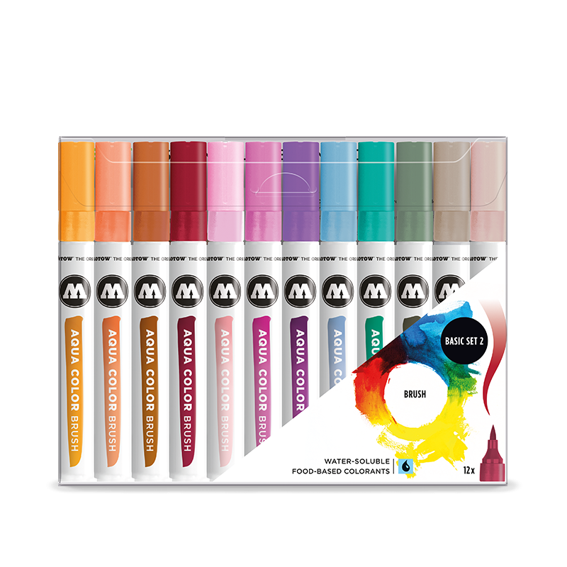 MOLOTOW Aqua Color Marker 12pc Set - Basic 2 image 0