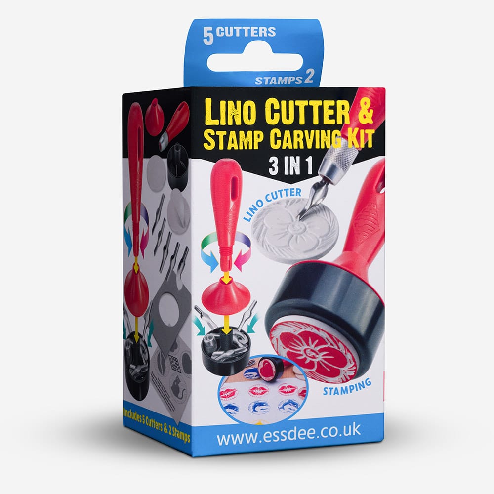 Essdee 3 in 1 Lino Cutter &amp; Stamp Carving Kit image 1