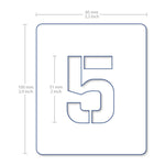 QBIX Plastic Stencil Set - Number Modern - Small image 1
