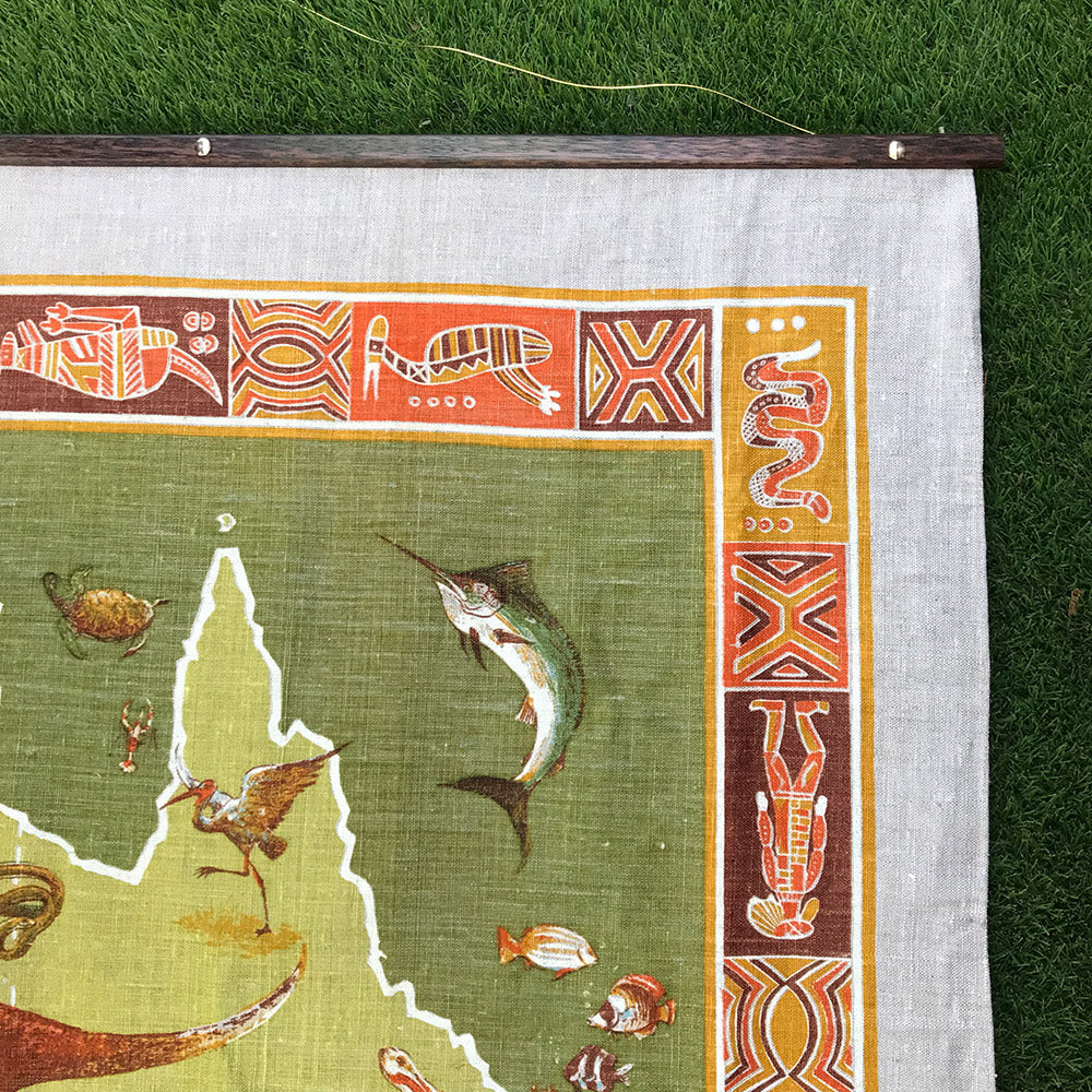 Westraliana Wall Hanging Large - Australia 2 (Green Hues) image 1