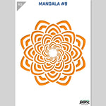 QBIX Stencil 1 Layer - Plastic - Mandala 9 image 1