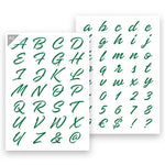QBIX Stencil A-Z and Numbers - Ornamental Font (2 Sheets) image 0