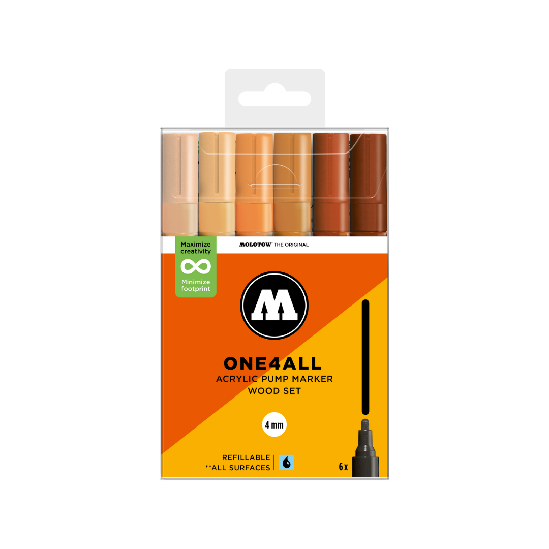 MOLOTOW ONE4ALL Marker Set 227HS - Wood image 0