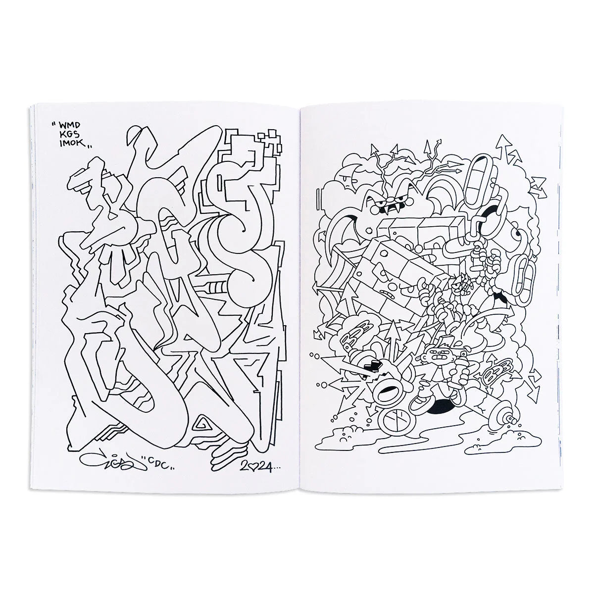 Sketchy Graffiti Coloring Book image 3