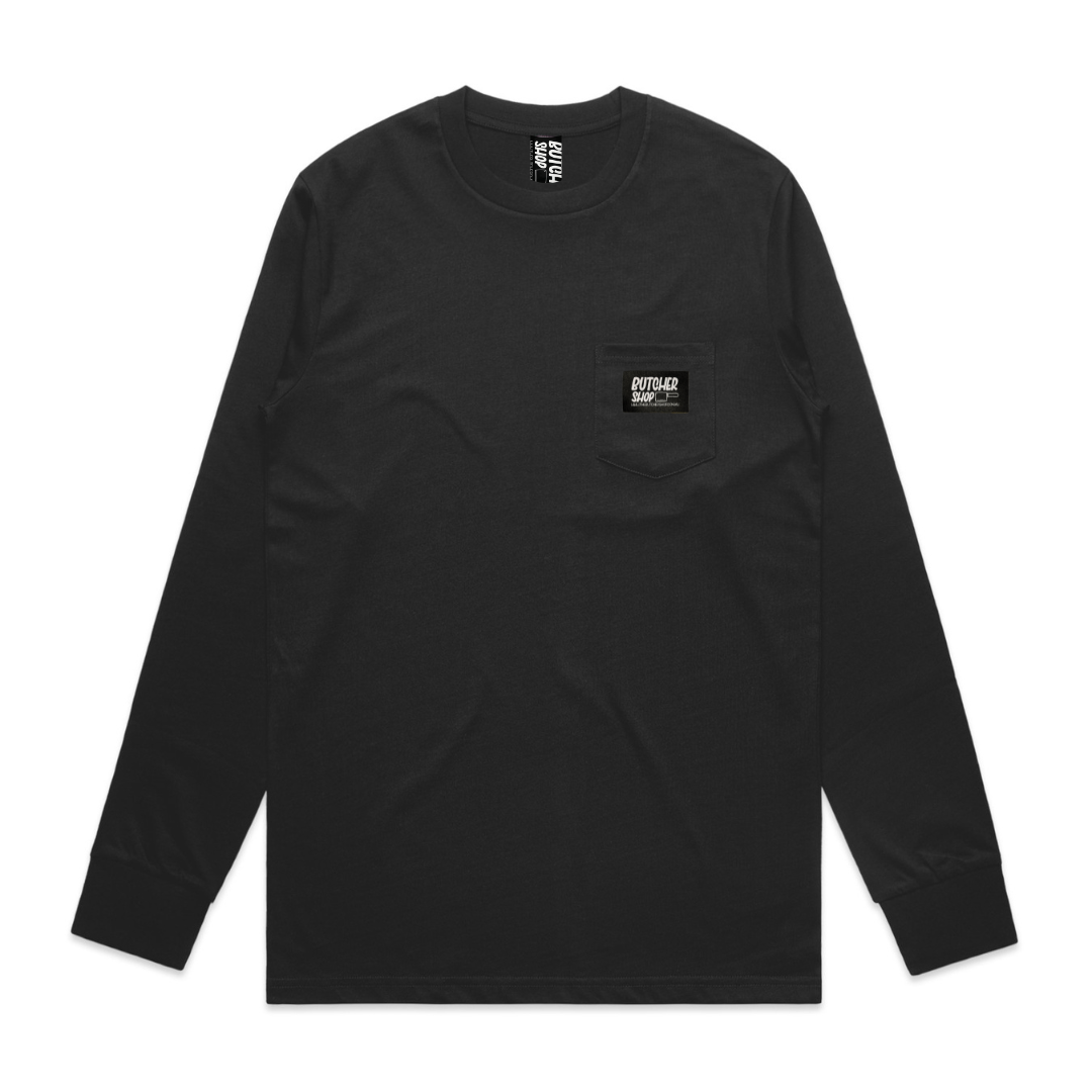 Pocket Label Long Sleeve - Black image 0