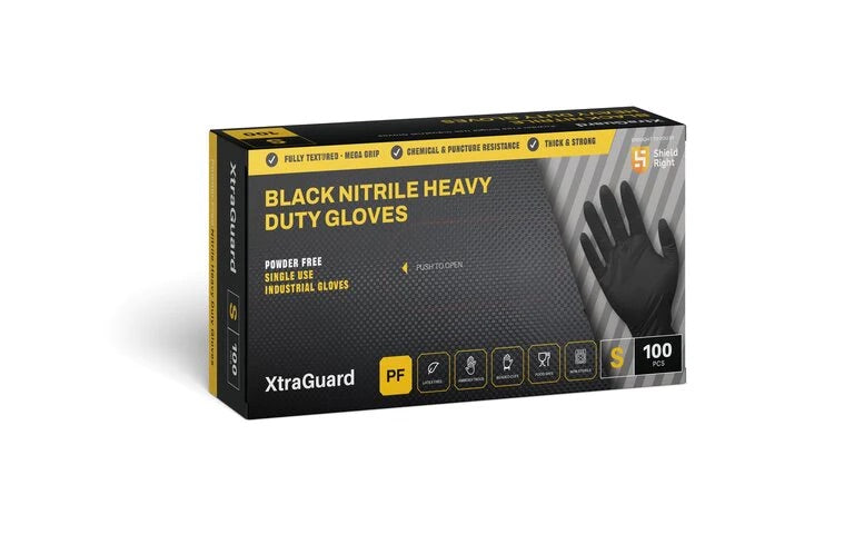 Black Nitrile Heavy Duty Gloves
