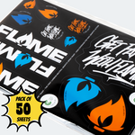 FLAME Sticker Sheet - Pack of 50 image 0