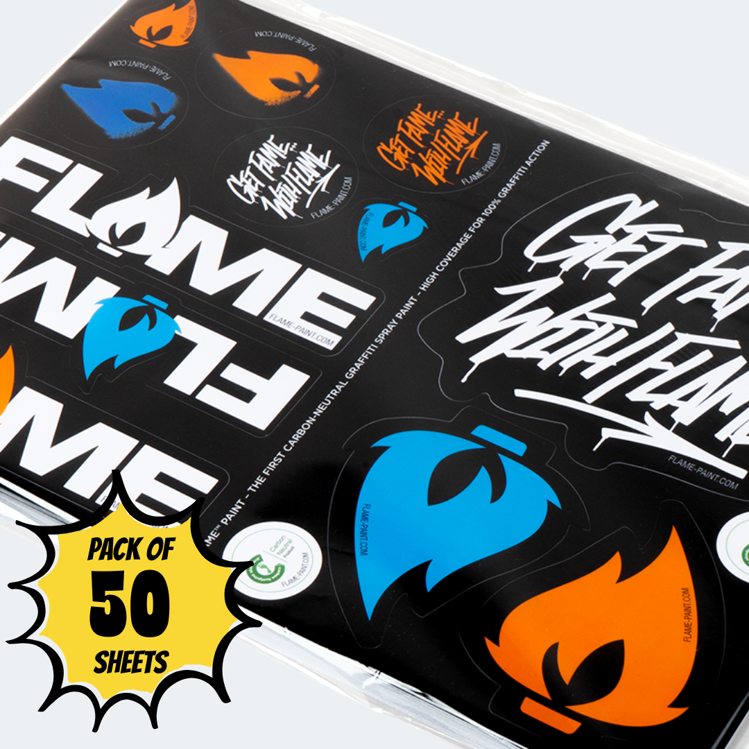FLAME Sticker Sheet - Pack of 50 image 0