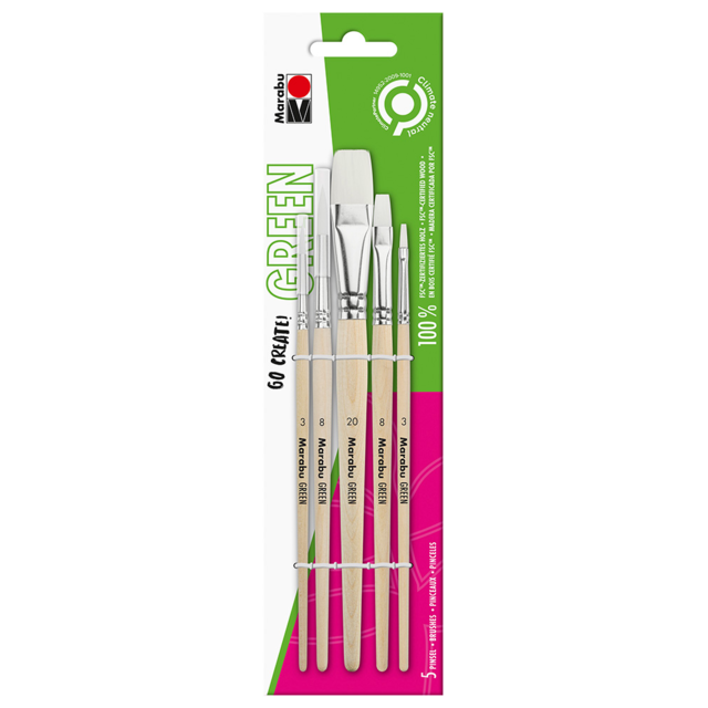 Marabu 5 Piece Brush Set image 0
