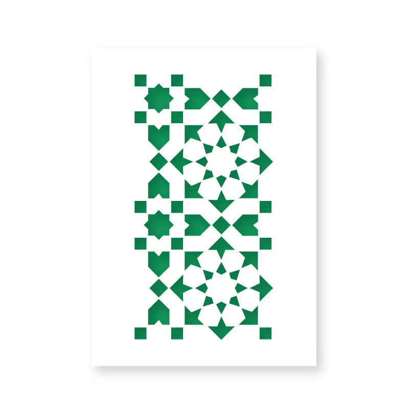 QBIX Stencil 1 Layer - Plastic - Tile Pattern Moroccan Chellah image 0