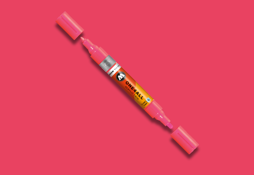 MOLOTOW ONE4ALL Marker Twin - 262 Neon Red image