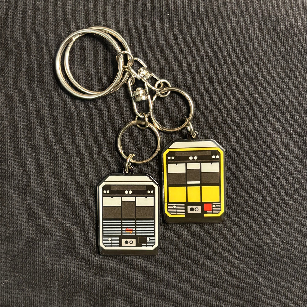 Enamel Train Keyring - Sydney Tangara New &amp; Old image 0