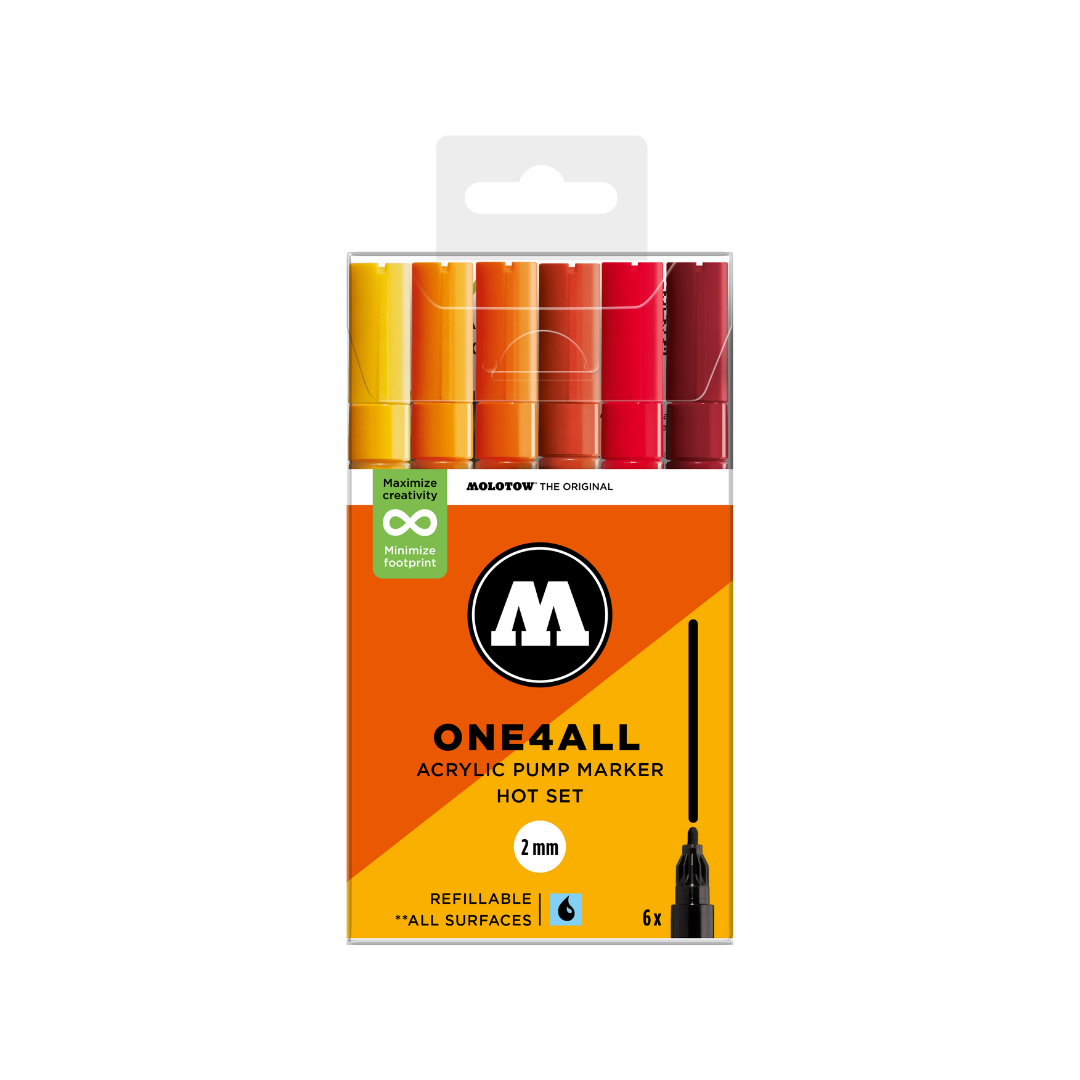 MOLOTOW ONE4ALL Marker Set 127HS - Hot image 0