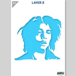 QBIX Stencil 2 Layer - Plastic - Idols - Bob Marley image 2