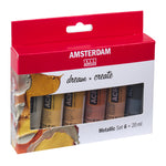 Amsterdam Acrylic Set - 6x 20ml - - Metallics image