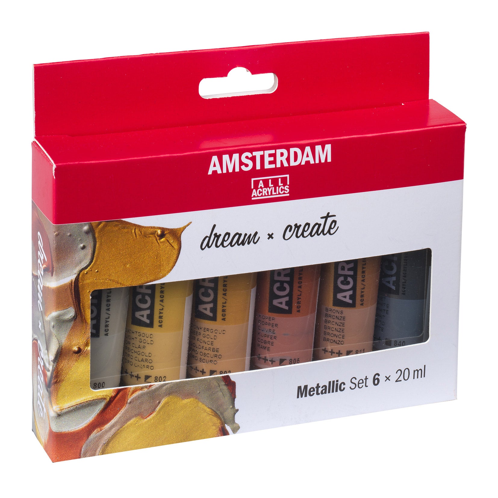 Amsterdam Acrylic Set - 6x 20ml - - Metallics image
