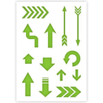 QBIX Stencil 1 Layer - Plastic - Shape - Arrows image 0