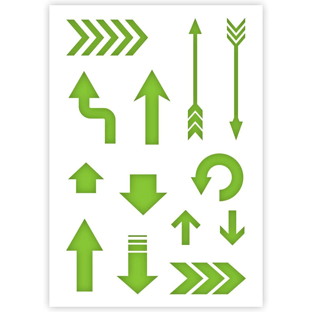 QBIX Stencil 1 Layer - Plastic - Shape - Arrows image 0