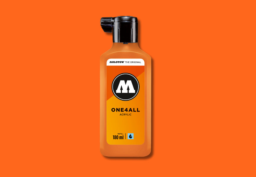 MOLOTOW ONE4ALL Refill 180ml - 218 Neon Orange Fluorescent image