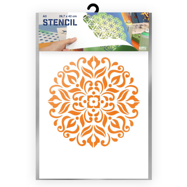 QBIX Stencil 1 Layer - Plastic - Mandala 11 image 1