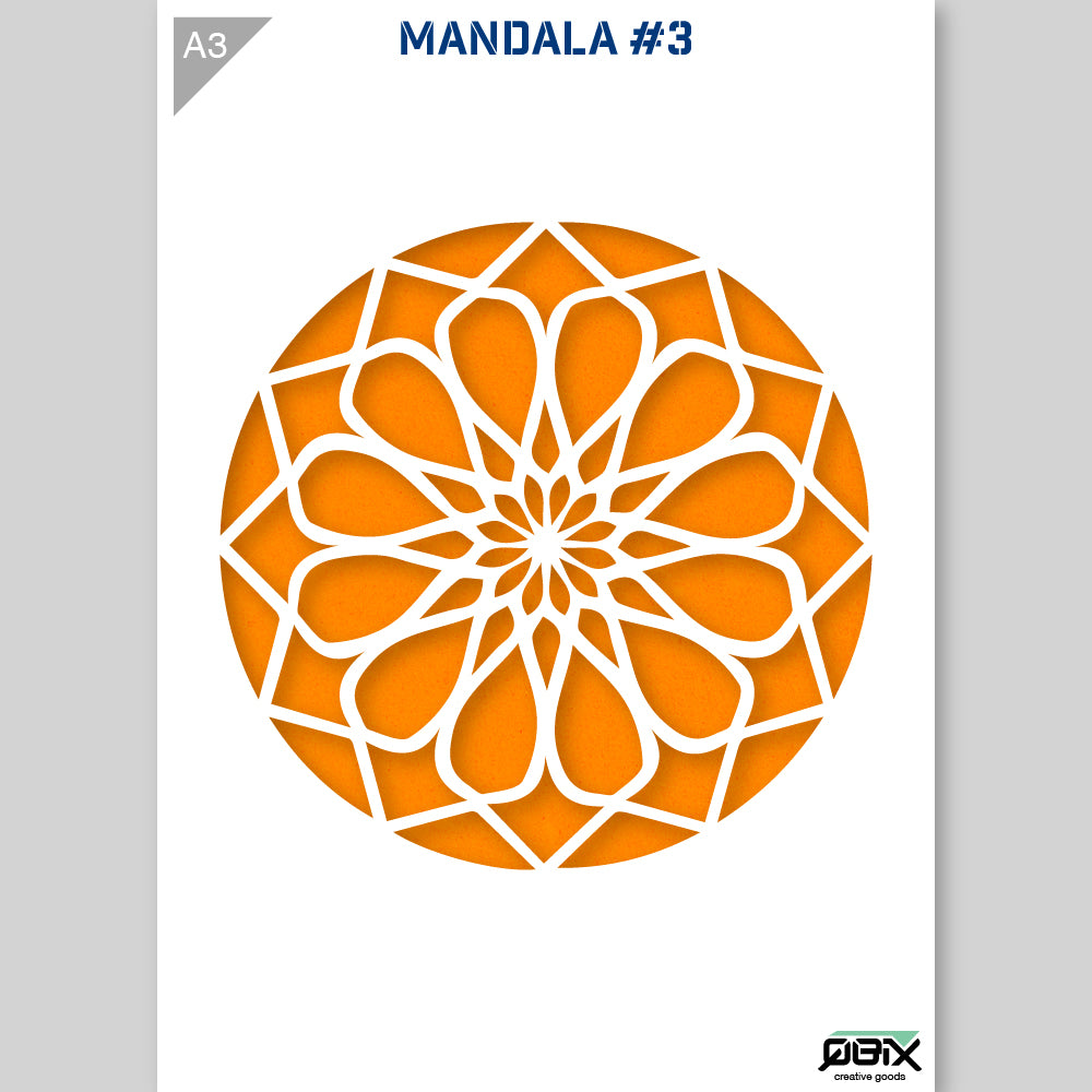 QBIX Stencil 1 Layer - Plastic - Mandala 3 image 1