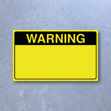 High Tack Sticker Pack 50pc - Warning image 0