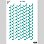 QBIX Stencil 3 Layer - Plastic - Pattern 3D - Fishnet image 1