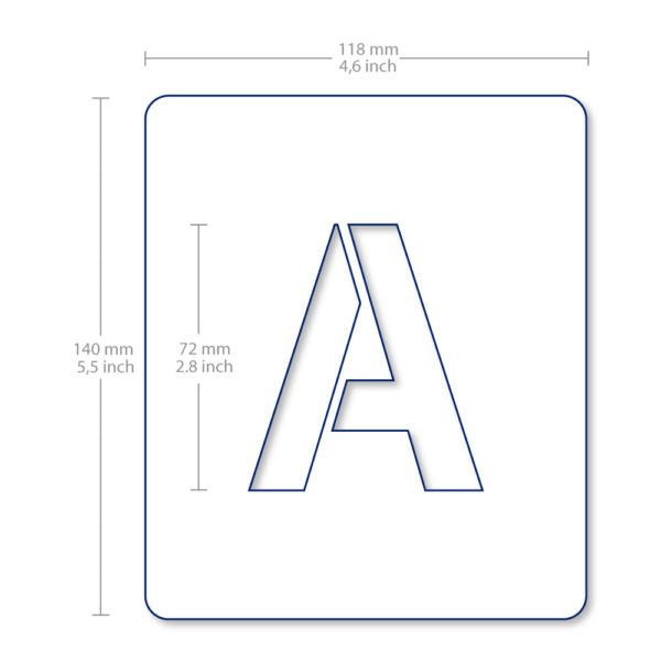 QBIX Plastic Stencil Set - Alphabet Modern - Large image 1