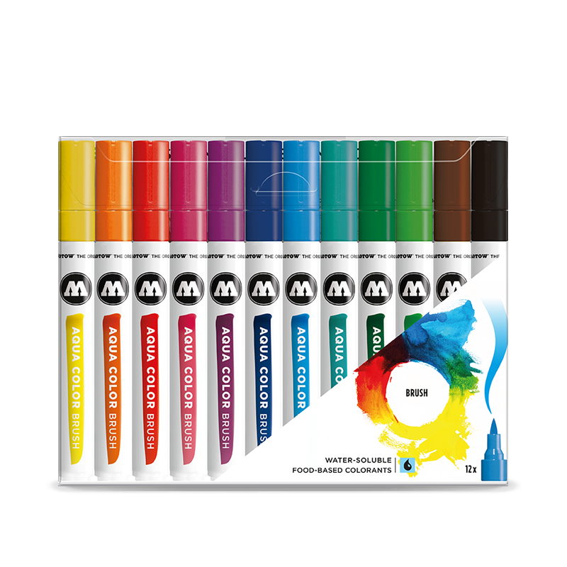 MOLOTOW Aqua Color Marker 12pc Set - Basic 1 image 0