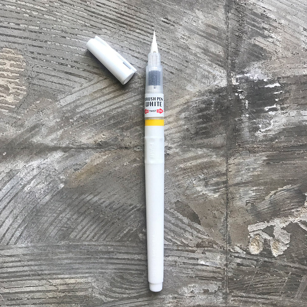 Kuretake Brush Pen - White image 0