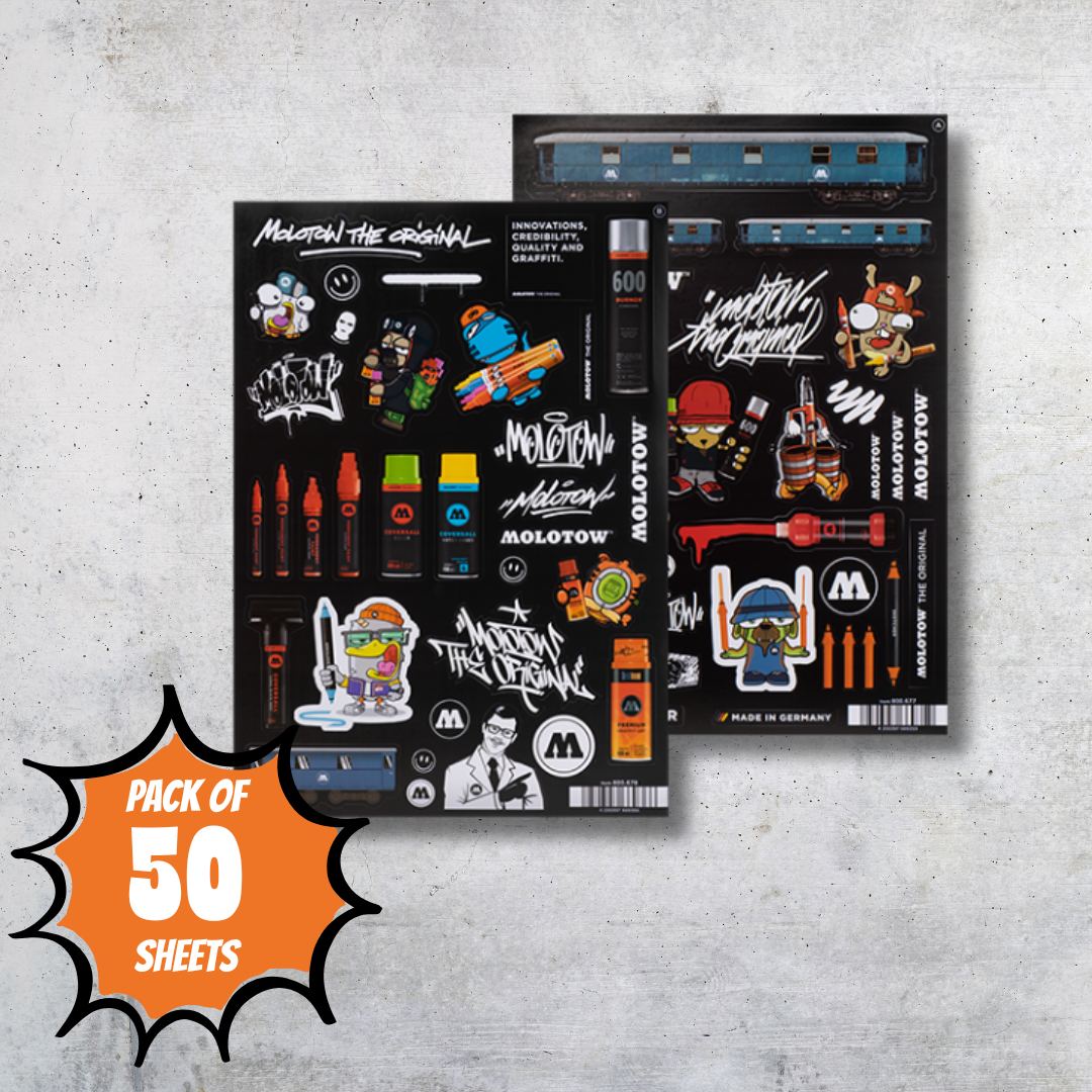 MOLOTOW Sticker Sheet Pack - Pack of 50 image 0