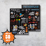 MOLOTOW Sticker Sheet Pack - Pack of 50 image 0