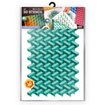 QBIX Stencil 3 Layer - Plastic - Pattern 3D - Brick image 0
