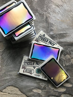 Super Tack Holographic Sticker Pack 50pc - Wavy Border Black image 1