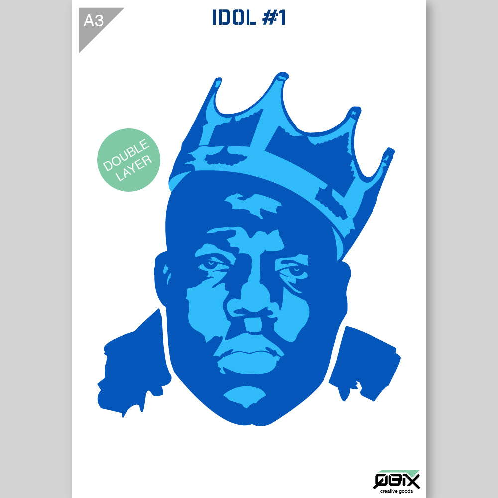 QBIX Stencil 2 Layer - Plastic - Idols - Notorious BIG image 1